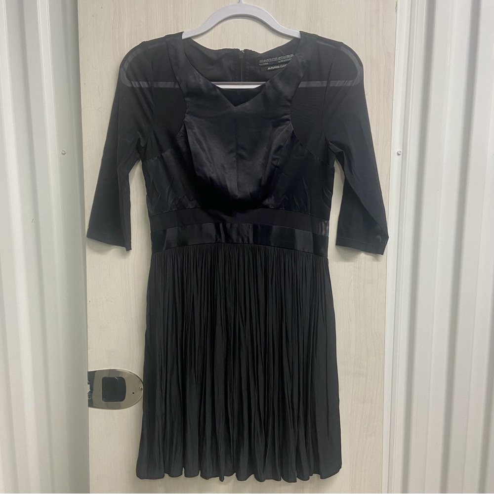 AllSaints black silk and mesh dress